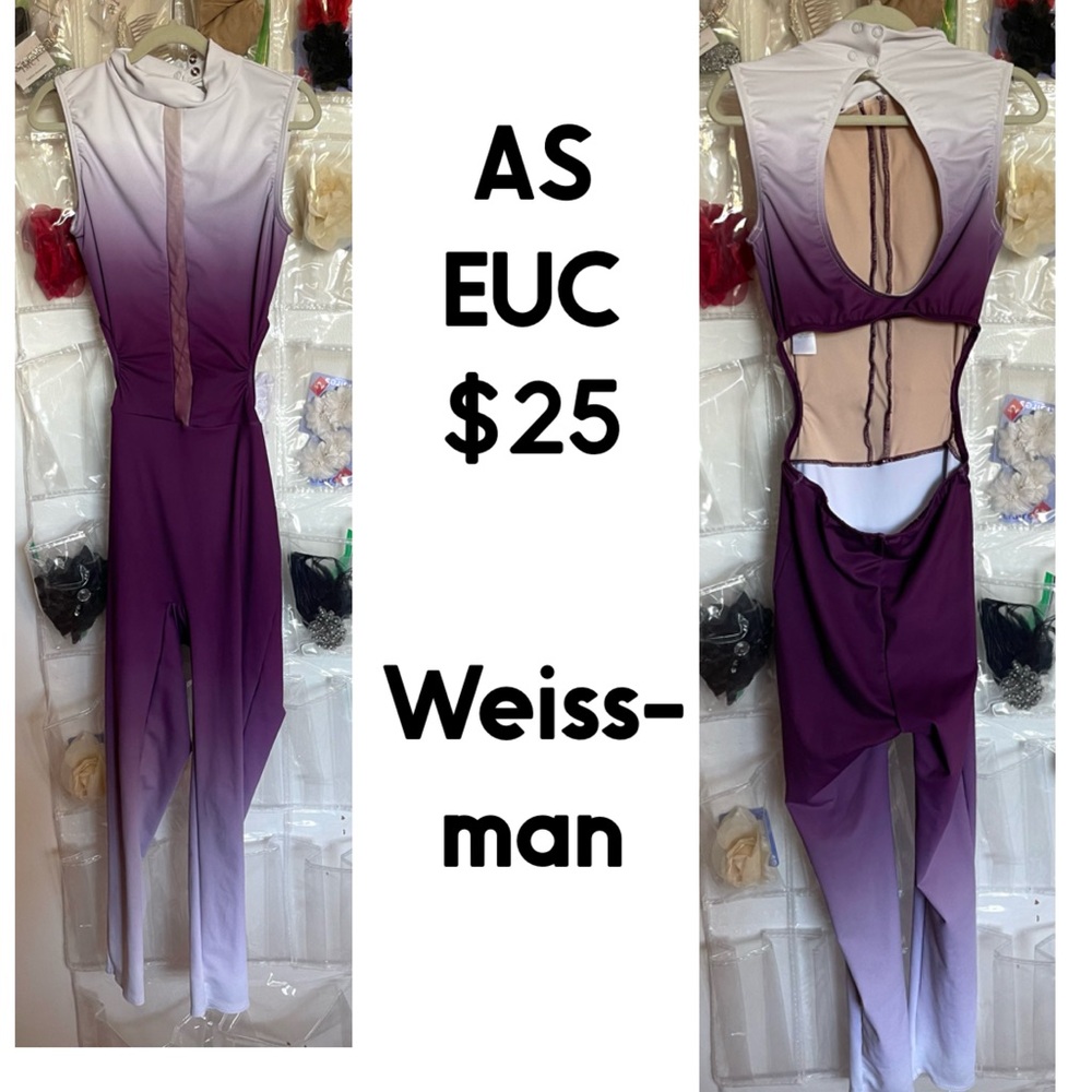 Weissman AS Purple and White Ombre Unitard